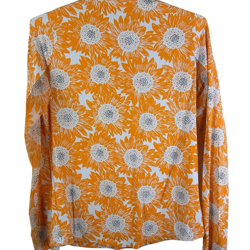 IBKUL Womens Ruthie Print Long Sleeve Mock Neck Golf Top - Picture 5 of 8